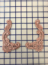 Applique - Venise Lace Applique Pairs Dusty Rose